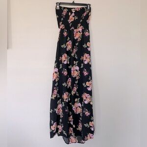 Ali & Kris Long Black Floral Sleeveless Maxi Dress/ Size Small